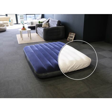 Pack matelas gonflable Classic Downy 2 places Intex + Drap housse