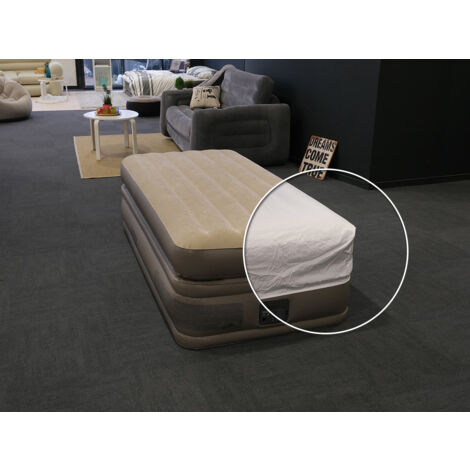 Pack matelas gonflable Prime Comfort 1 place Intex + Drap housse
