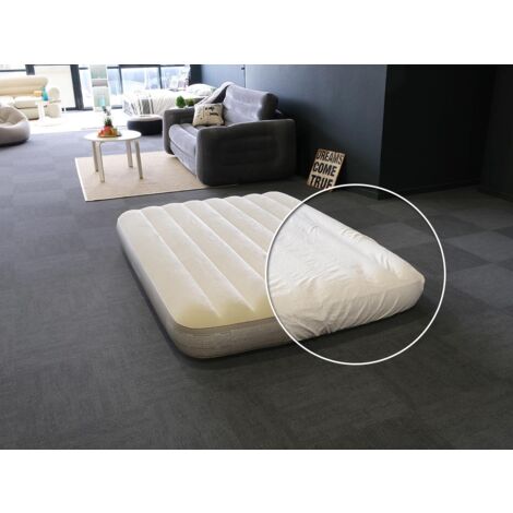Pack matelas gonflable Single High 2 places Intex + Drap housse