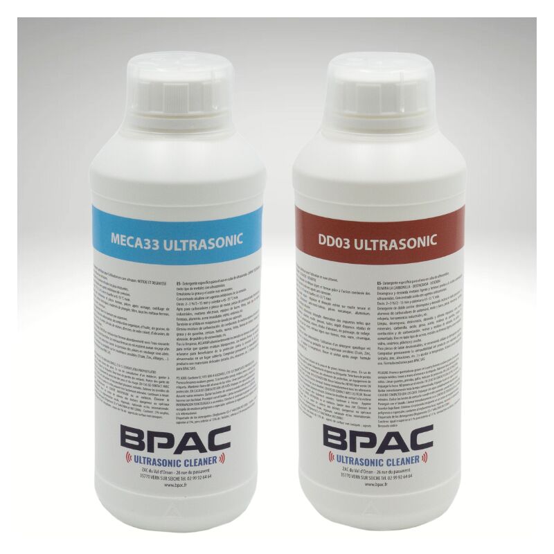 Bpac - Pack MECA33 et DD03 Détergents 1 l - Nettoyant Ultrason