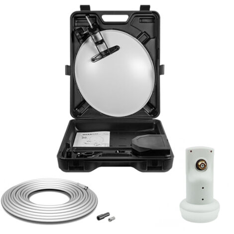 Pack MEGASAT Parabole acier 40cm + LNB Single HDSAT + Câble Coaxial 10m