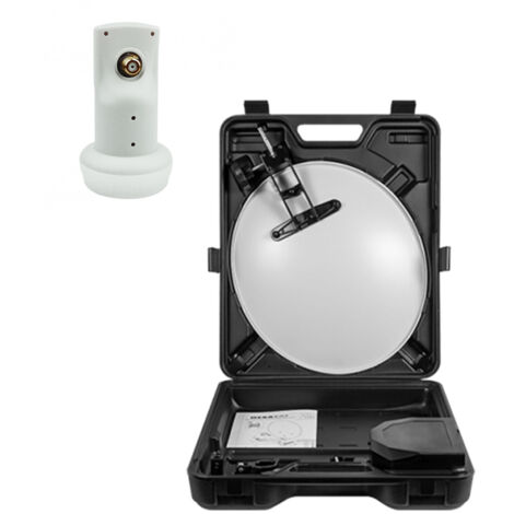 Pack MEGASAT Parabole satellite acier 40cm + LNB Single HDSAT