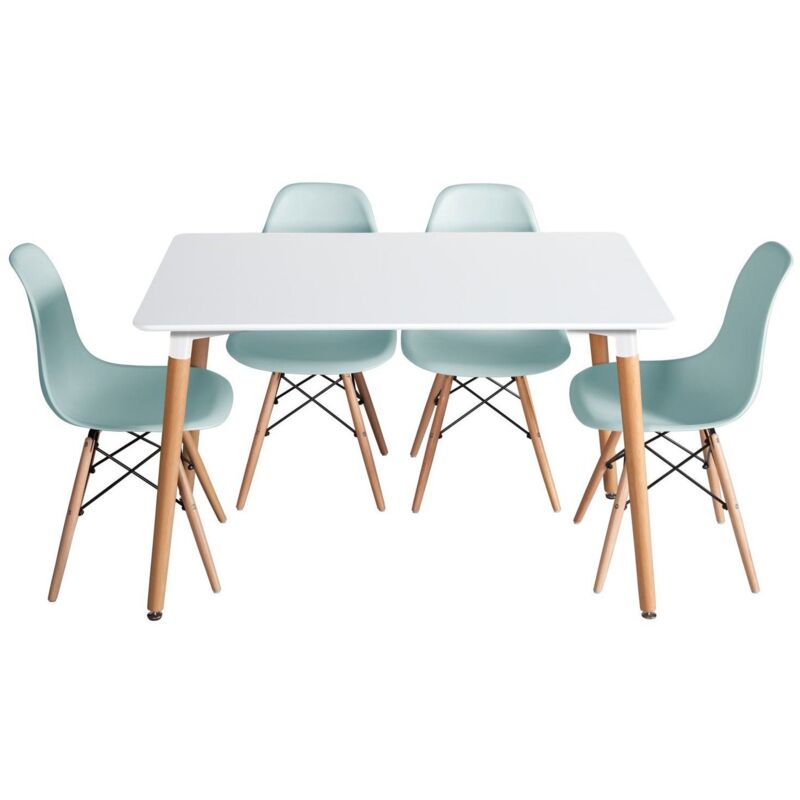 

Pack Mesa Beech Blanca Y 4 Sil Ancho: Silla: 46,5 Cm | Mesa: 120 Cm X Largo: Sill