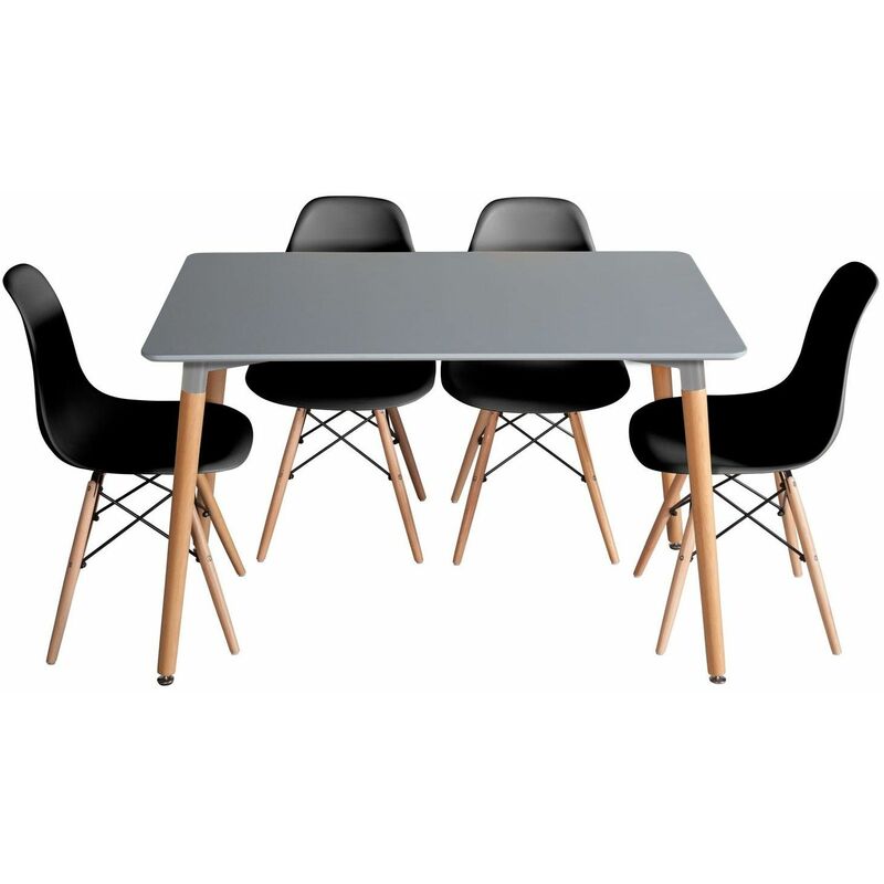 

Pack Mesa Beech Y 4 Sillas Tow Ancho: Silla: 46,5 Cm | Mesa: 120 Cm X Largo: Sill