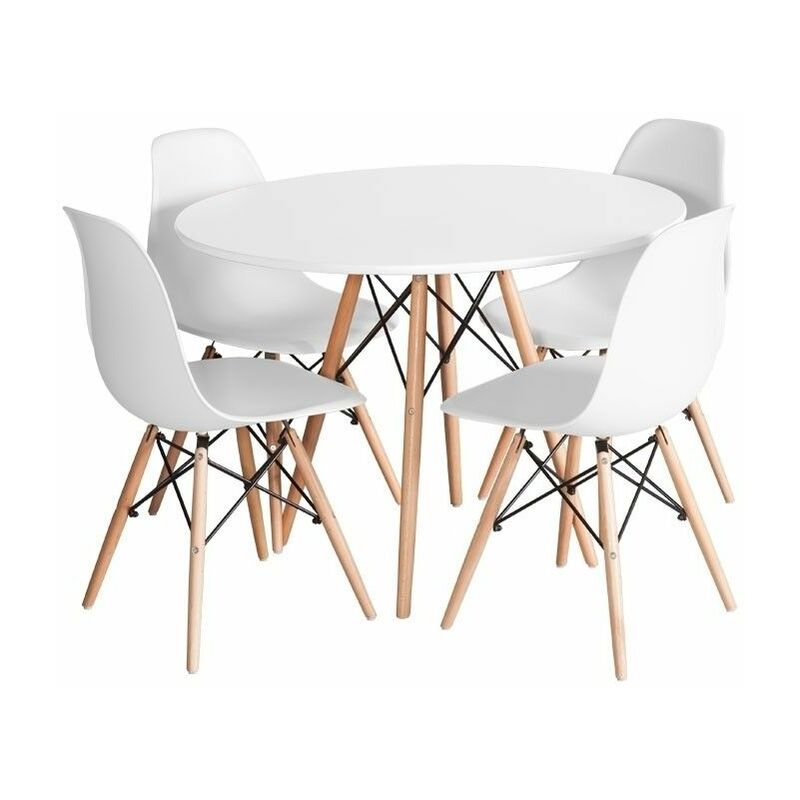 

Pack Mesa Tower Wood Y 4 Silla Ancho: Diámetro De Mesa: 100 Cm | Silla: 46,5 Cm X