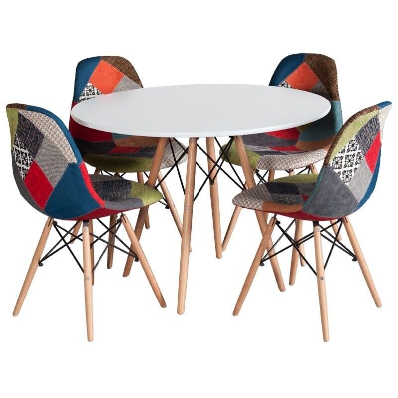 

Pack Mesa Tower Wood Y 4 Silla Ancho: Mesa: 100 Cm | Silla 46,5 Cm X Largo: Mesa: