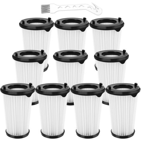 Pack mit 10 Filtern für Ergorapido Staubsauger AEG CX7 CX7-2 für alle Modelle, HEPA-Filter für Electrolux AEG CX7 CX7-2 AEF150, Ersatzfilter und 1 Reinigungsbürste