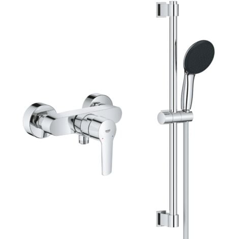 Pack mitigeur douche mécanique GROHE Start 2021 + ensemble de douche 2 jets GROHE Vitalio Start avec barre chromé