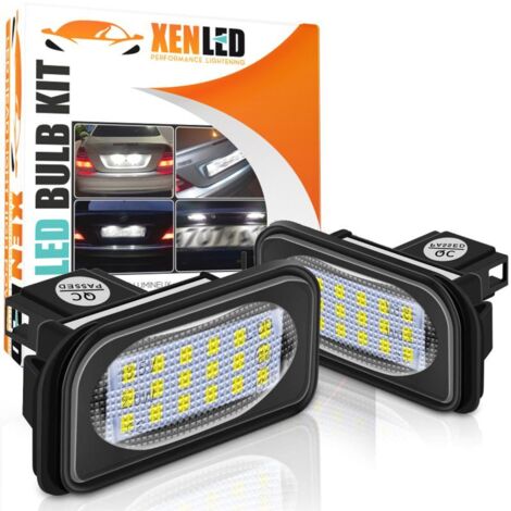 Pack modules LED plaque arrière Mercedes W203 4D - BLANC 6000K