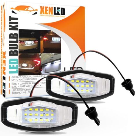 Pack modules LED plaque HONDA CIVIC 7 & 8, ACCORD, CITY - BLANC 6000K