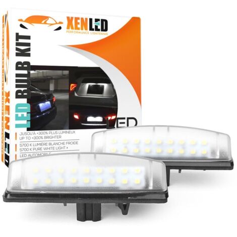 Pack modules LED plaque TOYOTA, LEXUS, MITSUBISHI - BLANC 6000K - Plaque d'immatriculation LED