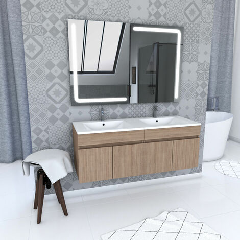 Mueble de baño con lavabo New Charm blanco 90x50 cm