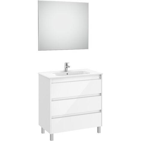 Pack (Mueble tres cajones con lavabo, espejo y aplique LED) TENET ROCA
