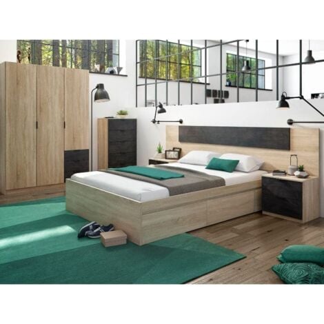 Estructura de cama tapizada Niebla 150x190 cm