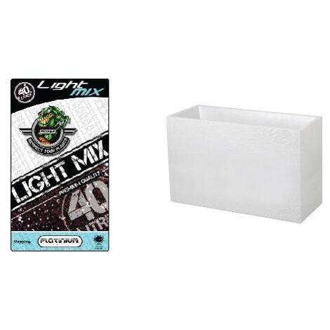 Pack - Muret Graphit Blanc ceruse 116L + Substrat Platinium LightMIX