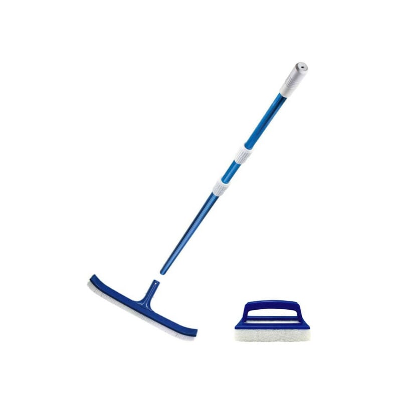 Pack nettoyage MAREVA pour piscine - Manche telescopique - Brosse - Brosse de ligne d'eau