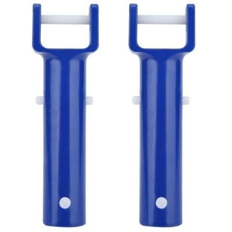 Pack nettoyeur de piscine et de spa avec manche bleu, accessoires de piscine et tête d'aspiration flexible pour spa et piscine