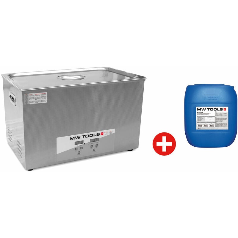 Pack nettoyeur à ultrasons 30L professionnel + 5L de nettoyant Ecoplus Mw Tools UCC030PACK