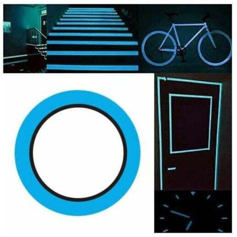 Pack of 1 - Self-adhesive fosforescent strip - Complete fosforescent strips for scales, fluorescent absorbent stickers, almacenamiento lights, fosforescent strips for scenarios - Blue sky..DEBU