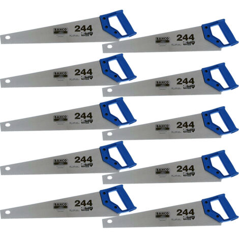 Pack of 10 Bahco 244 Hardpoint 20in 7tpi Handsaw 500mm BAH24420N 244-20-U7/8-HP