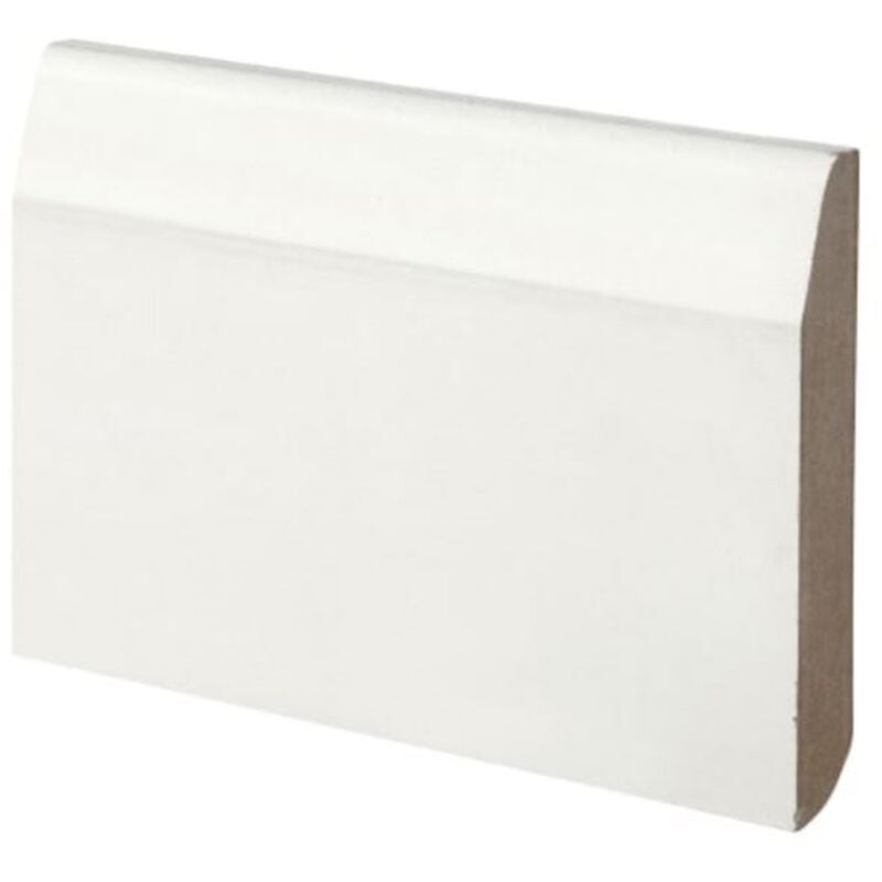 PACK OF 10 - Dual Purpose Chamfered & Bullnose Primed MDF Skirting- 18mm x 119mm - 3.66m Length