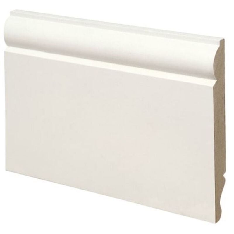 PACK OF 10 - Dual Purpose Torus & Ogee Primed MDF Skirting- 18mm x 119mm - 2.4m Length