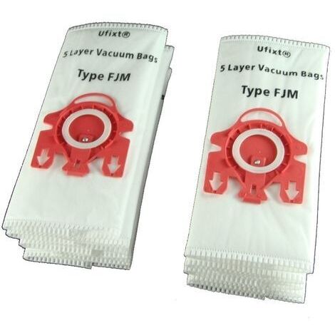 UFIXT Pack Of 10 FJM Bags For Miele S716 Vacuum Bags Type FJM Free Delivery
