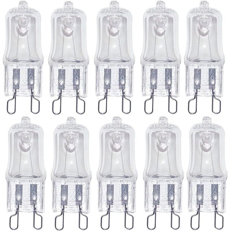 Pack of 10 G9 Halogen Microwave Oven Bulbs 230V 25W [Energy Class G]