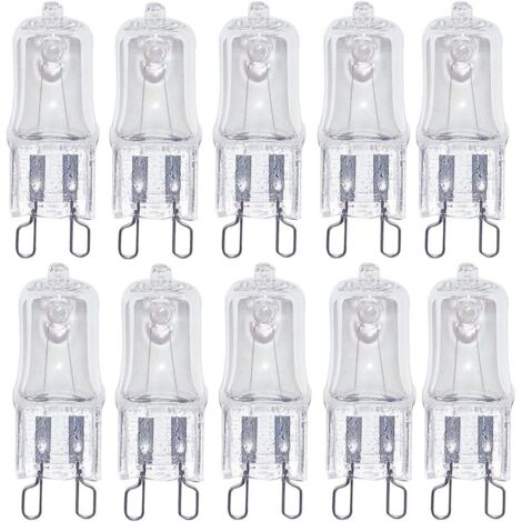 Pack of 10 G9 Halogen Microwave Oven Bulbs 230V 25W [Energy Class G]