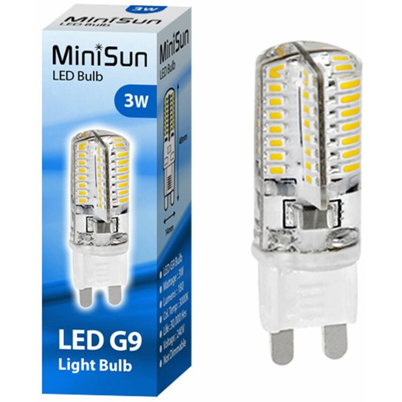 Pack Of 10 High Power G9 LED Light Bulbs Warm White Lighting