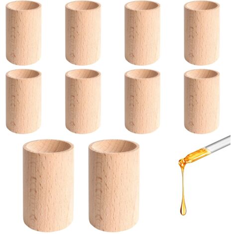 Pack of 10 Mini Wooden Essential Oil Diffusers, Wooden Diffusers for Essential Oils, Essential Oil Diffuser for Office Bedroom Car