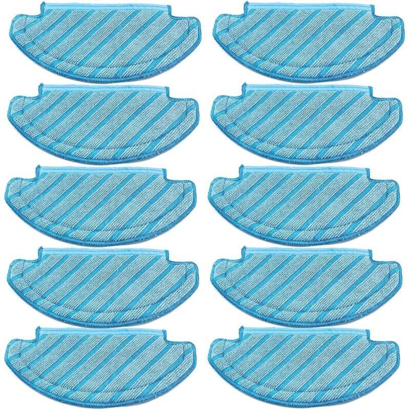 Pack of 10 mop pads for Ecovacs Deebot Ozmo T8 AIVI T8 Max and T8 Series/ N8 Pro robot vacuum cleaners