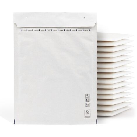 Pack Of 10 Padded Envelopes White Bubble Mailers Self Adhesive Superior Protection