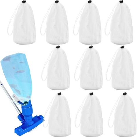 Pack of 10 reusable mesh pool filter bags With