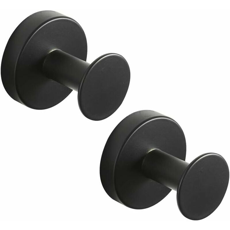 Hoopzi - Pack of 10 Self Adhesive Towel Hooks for Bathroom Towel Holders Plastic Door Hooks for Kitchen Stick on Hooks No Drill