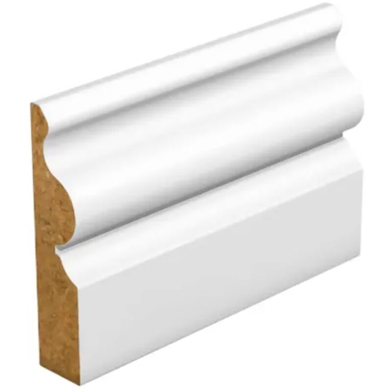 PACK OF 10 (Total 10 Units) - 14.5mm MDF Ogee Primed Skirting 14.5mm x 94mm x 4200mm