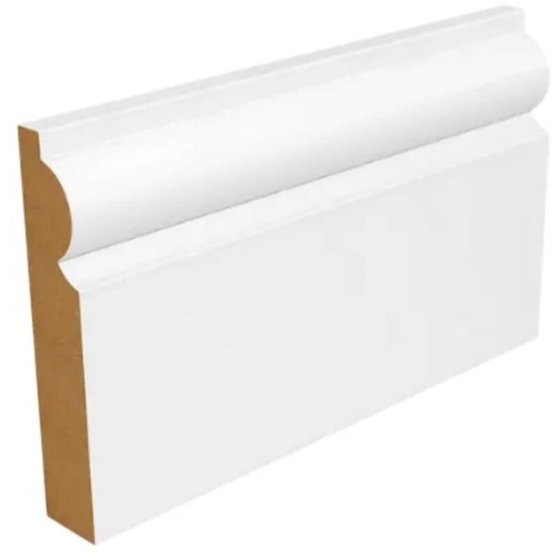 PACK OF 10 (Total 10 Units) - 14.5mm Moisture Resistant MDF Torus Primed Skirting 14.5mm x 94mm x 4200mm