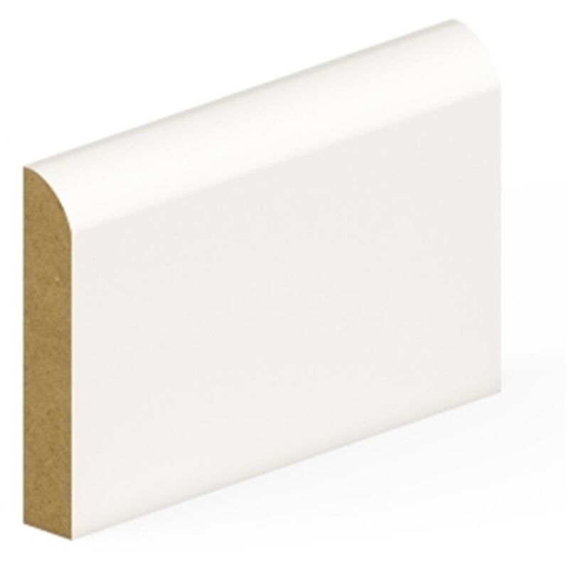 PACK OF 10 (Total 10 Units) - 14.5mm Thick Primed MDF Bullnosed 20mm Skirting Board - 14.5mm (T) x 94mm (W) x 4200mm (L)