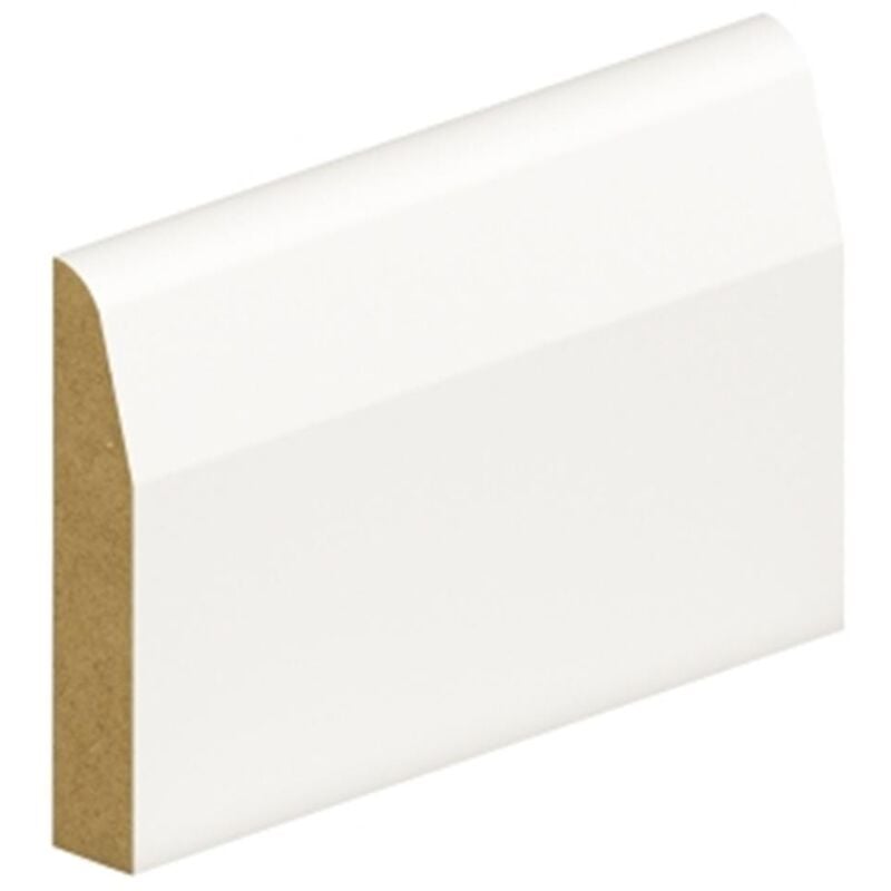 Marlborough - pack of 10 (Total 10 Units) - 14.5mm Thick Primed mdf Chamfered and Round 32mm Skirting Board - 14.5mm (t) x 119mm (w) x 4200mm (l)