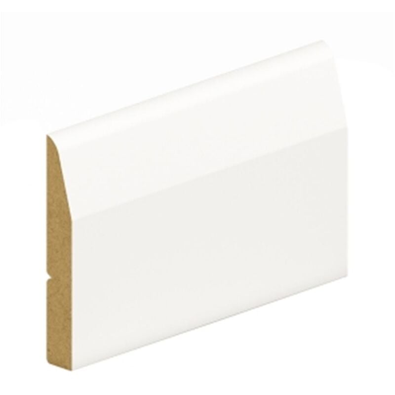 PACK OF 10 (Total 10 Units) - 14.5mm Thick Primed MDF Chamfered & Round Skirting Board - 14.5mm (T) x 94mm (W) x 4200mm (L)