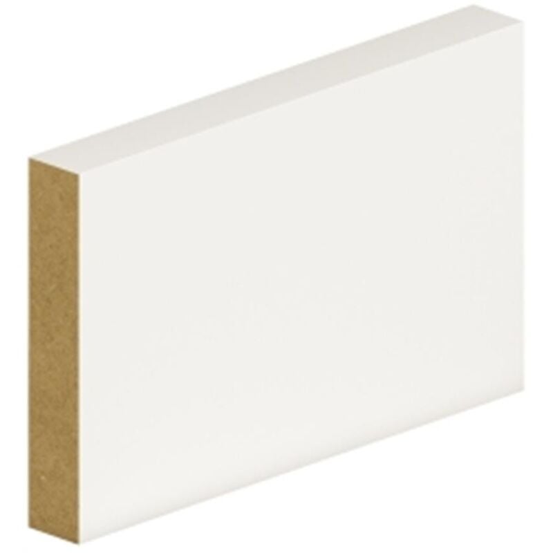 Marlborough - pack of 10 (Total 10 Units) - 14.5mm Thick Primed mdf Square Edge Skirting Board - 14.5mm (t) x 94mm (w) x 4200mm (l)