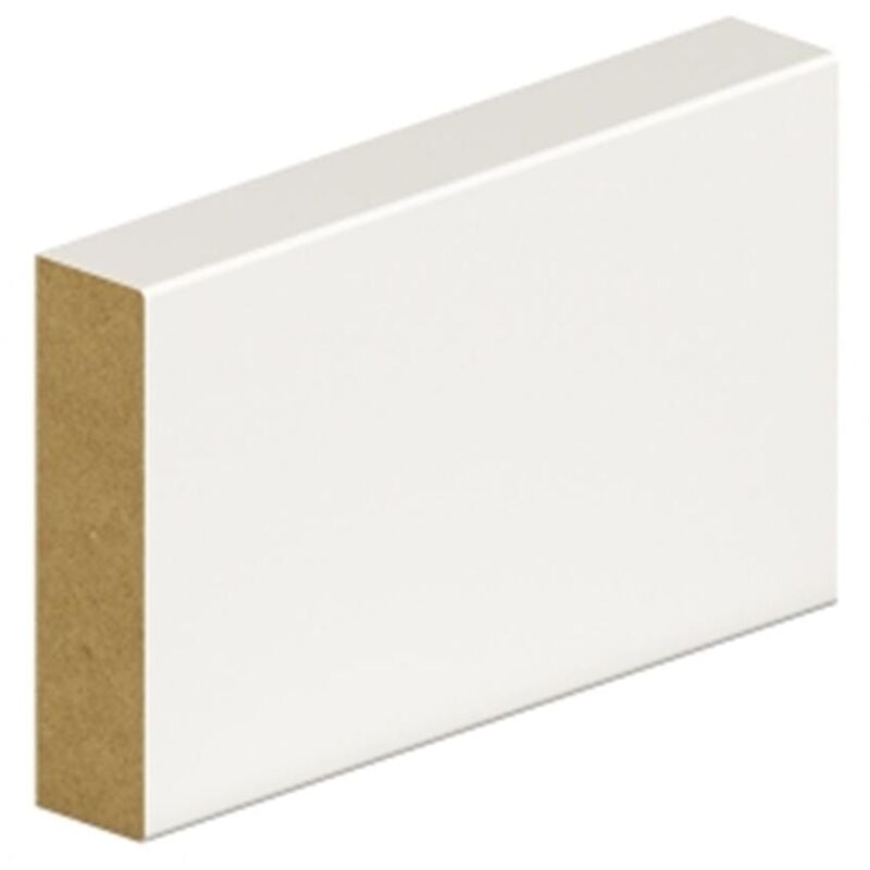 PACK OF 10 (Total 10 Units) - 18mm Thick Primed MDF Square Edge Skirting Board - 18mm (T) x 94mm (W) x 4200mm (L)