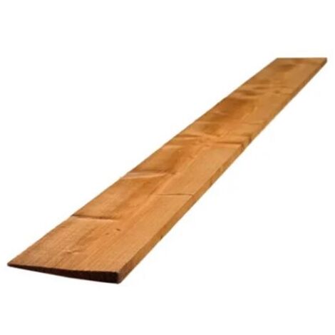 PACK OF 10 (Total 10 Units) - Treated Feather Edge Board Brown - 22mm x 100mm x 1800mm Length