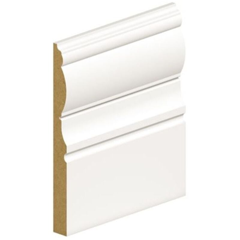 PACK OF 10 - Victorian Primed MDF Skirting - 18mm x 180mm - 4.2m Length