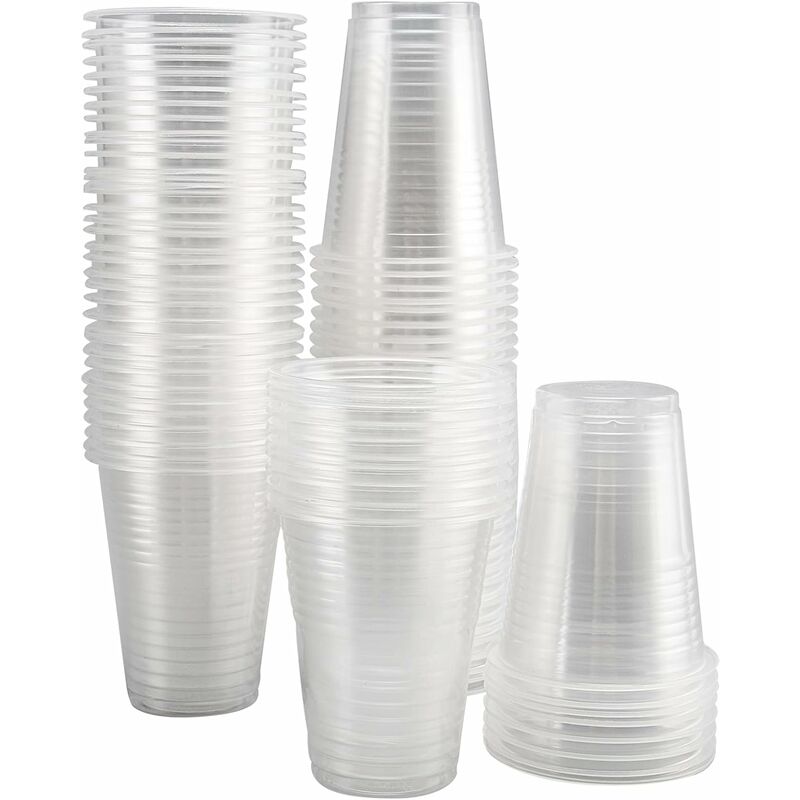 Pack of 100 Plastic Cups, Plastic Cups, Disposable Plastic Cups Clear Plastic Cups Clear Plastic Cups, Disposable Clear Plastic Cups Water Cups,
