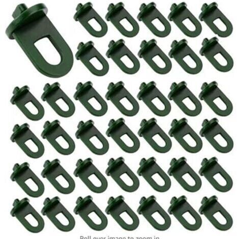 Pack of 100 plastic greenhouse clips - Hooks for hanging greenhouse wires, securing insulation materials and netting