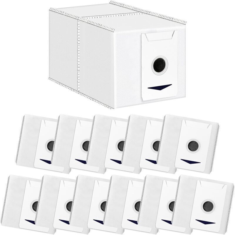 Pack of 12 dust bags for Ecovacs Deebot T30 Pro Omni, T30 Omni robot vacuum cleaner - Large 3L capacity