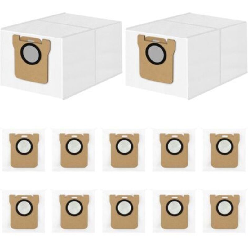Pack of 12 Vacuum Cleaner Bags Accessories 2.5L Large Capacity, for Xiaomi X10/X20/L10/M40 Robot Vacuum