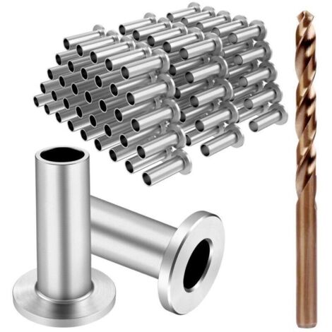Pack of 120 stainless steel protective sleeves for 1/8", 5/32" or 3/16" deck railings, for wood/composite posts, marine grade T316