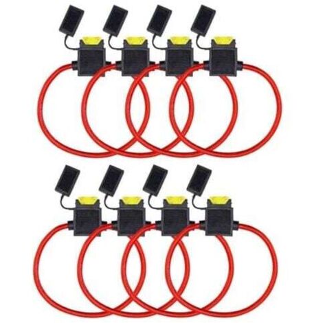 Pack of 12V Waterproof Fuse Holder 14 AWG 20 Amp Car Automotive Engine Blade Fuse (Medium Size) MUMU